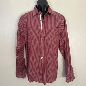 EQ Rooster Long Sleeve Shirt Large Gently worn 100% cotton texture stripe
